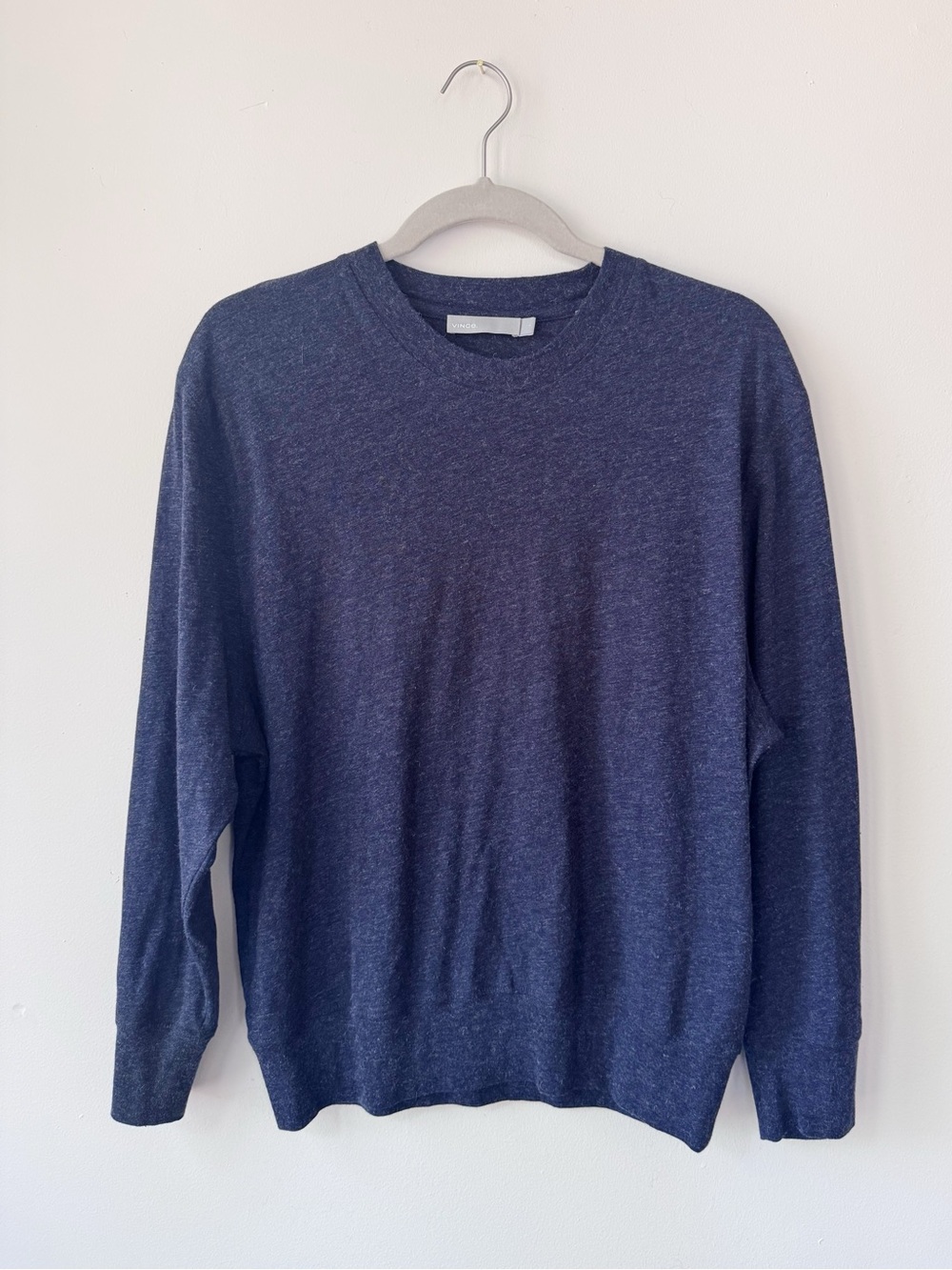 VINCE navy blue crew neck tee, size small